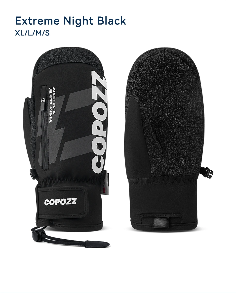 COPOZZ Kevlar verdickte Skihandschuhe Winter Männer Frauen 3M Thinsulate Thermo-Snowboard-Handschuhe wasserdichte warme Fäustlinge Skihandschuhe – Detail 17