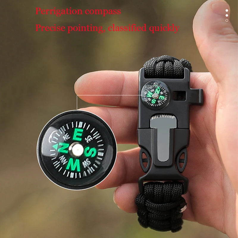 Outdoor Multi-function Paracord Survival Bracelet Men Women Camping Adventure Emergency Rescue Survival Rope Bracelet