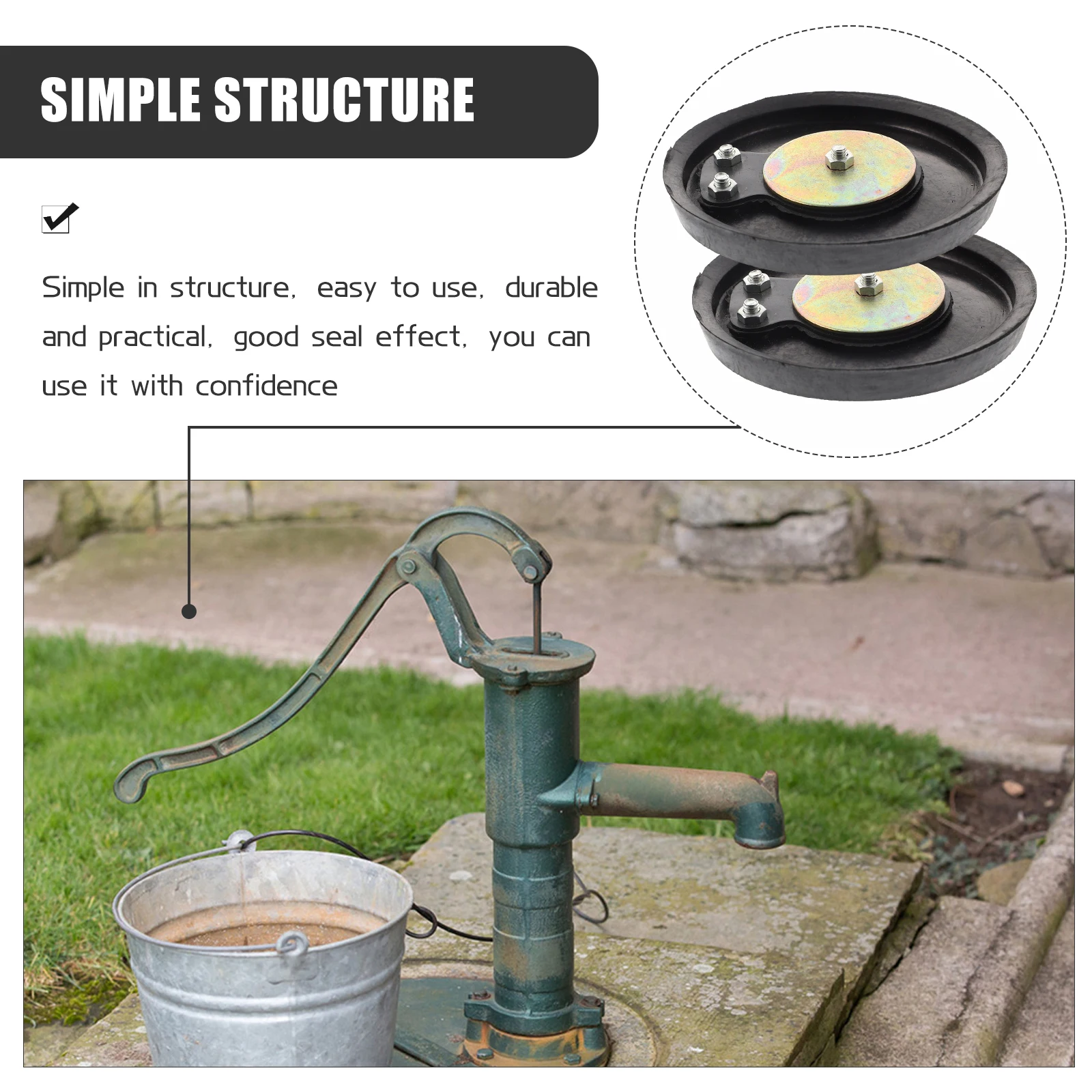 

2 шт., чашка, запрещенная резиновая опора для кувшина, универсальная уплотнительная чаша, аксессуар для ручного насоса, резиновая чаша для воды, принадлежности для водяного насоса