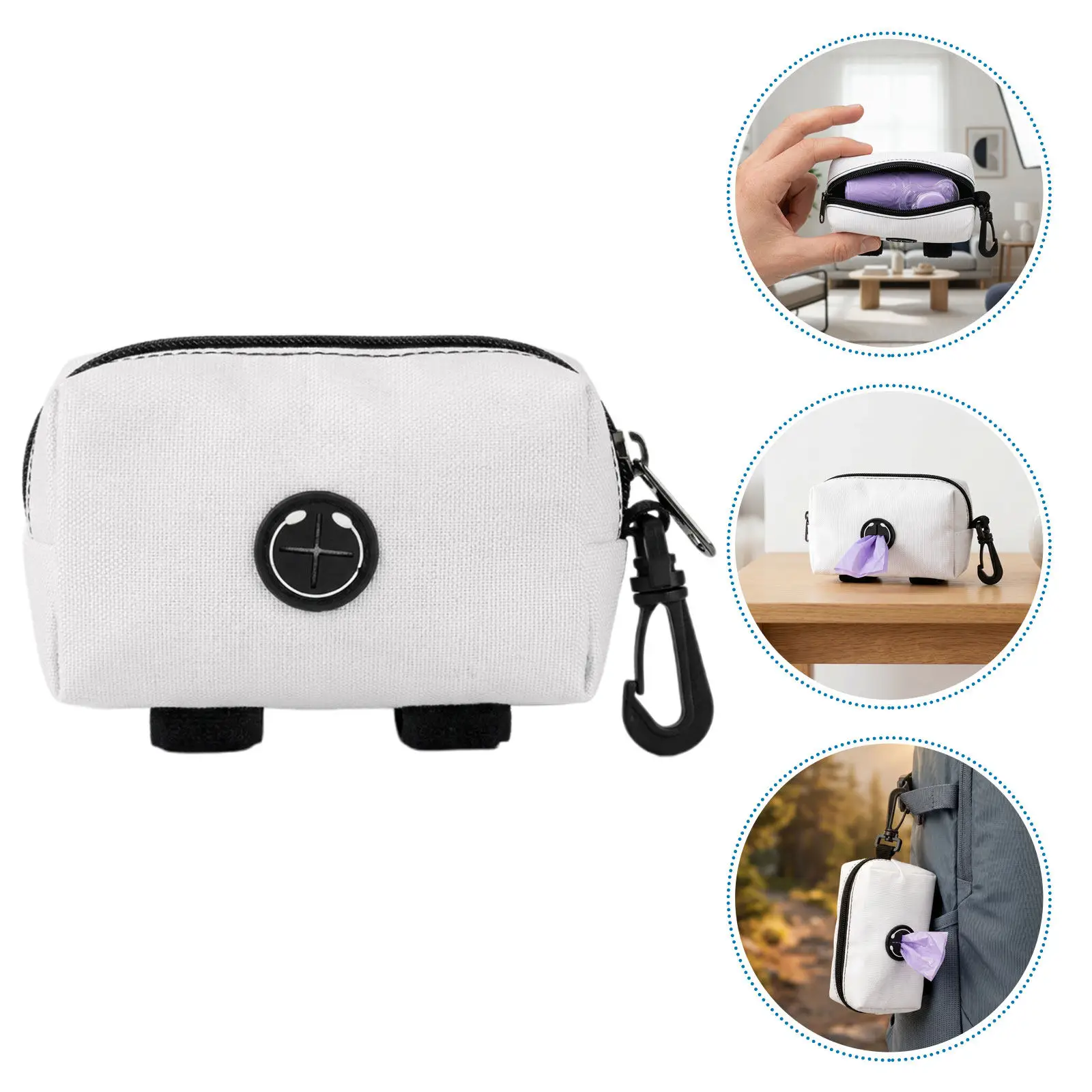 Diaper Bag Dispenser Portable Baby Disposal Bags Holder Clip on Travel Newborn Essentials Grocery Pouch Wipes Holder