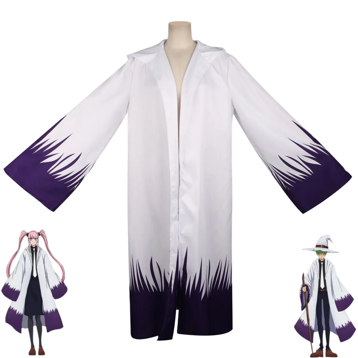 Anime Mashle: Magic and Muscles Anser Shinri Love·Cute Cosplay Costume  Academy White Hooded Cloak Cape Man Woman Carnival Suit