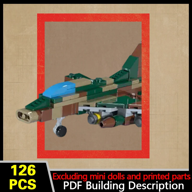 F-100 Super Fighter Jet Model MOC Building Bricks War Equipment Modular Technology Gifts Holiday Assemble Children Toys Suit