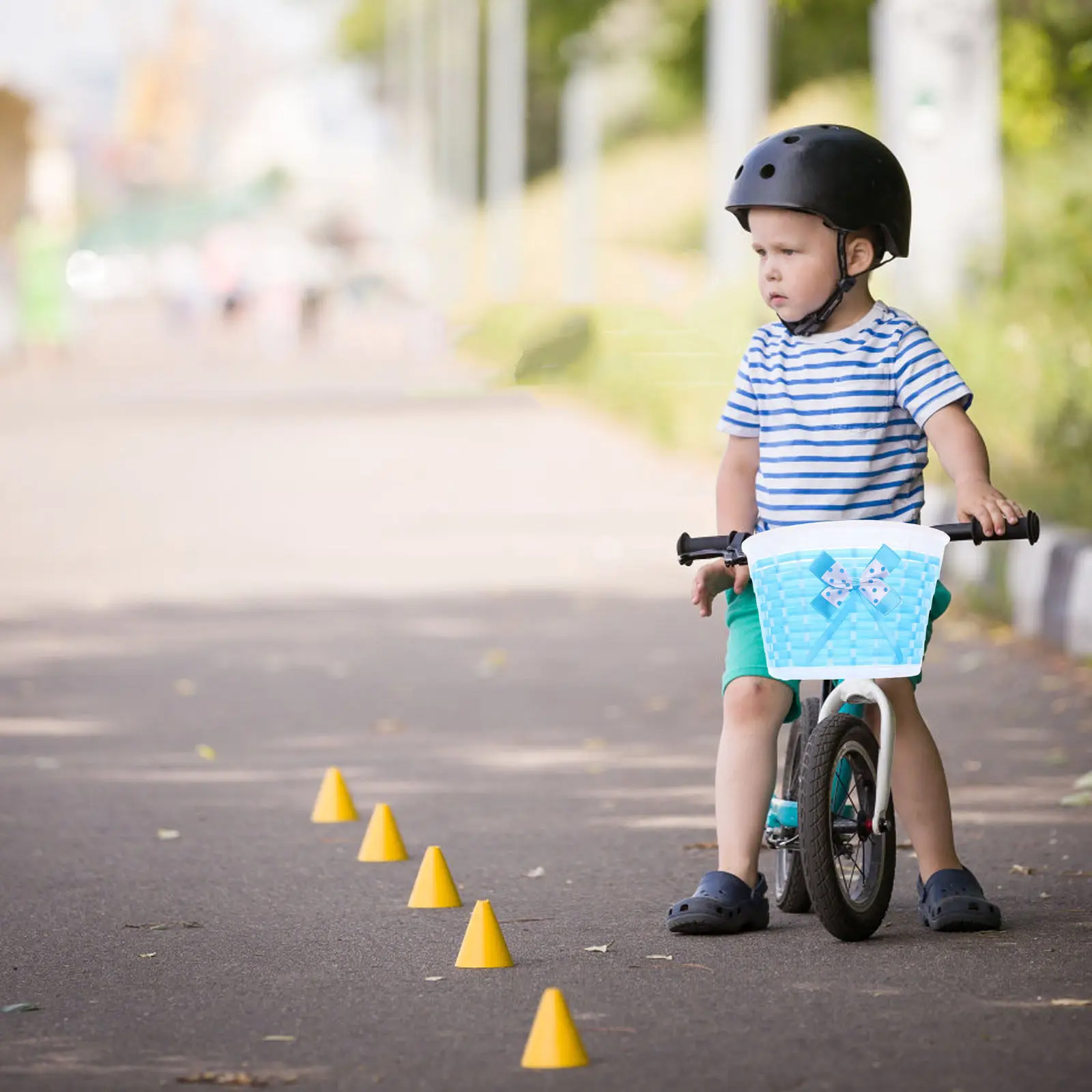 

1Set Kids Bike Basket Handlebar Streamers Tassels Decorative Accessories Kit for Child Bicycle Tricycle Girls Boys