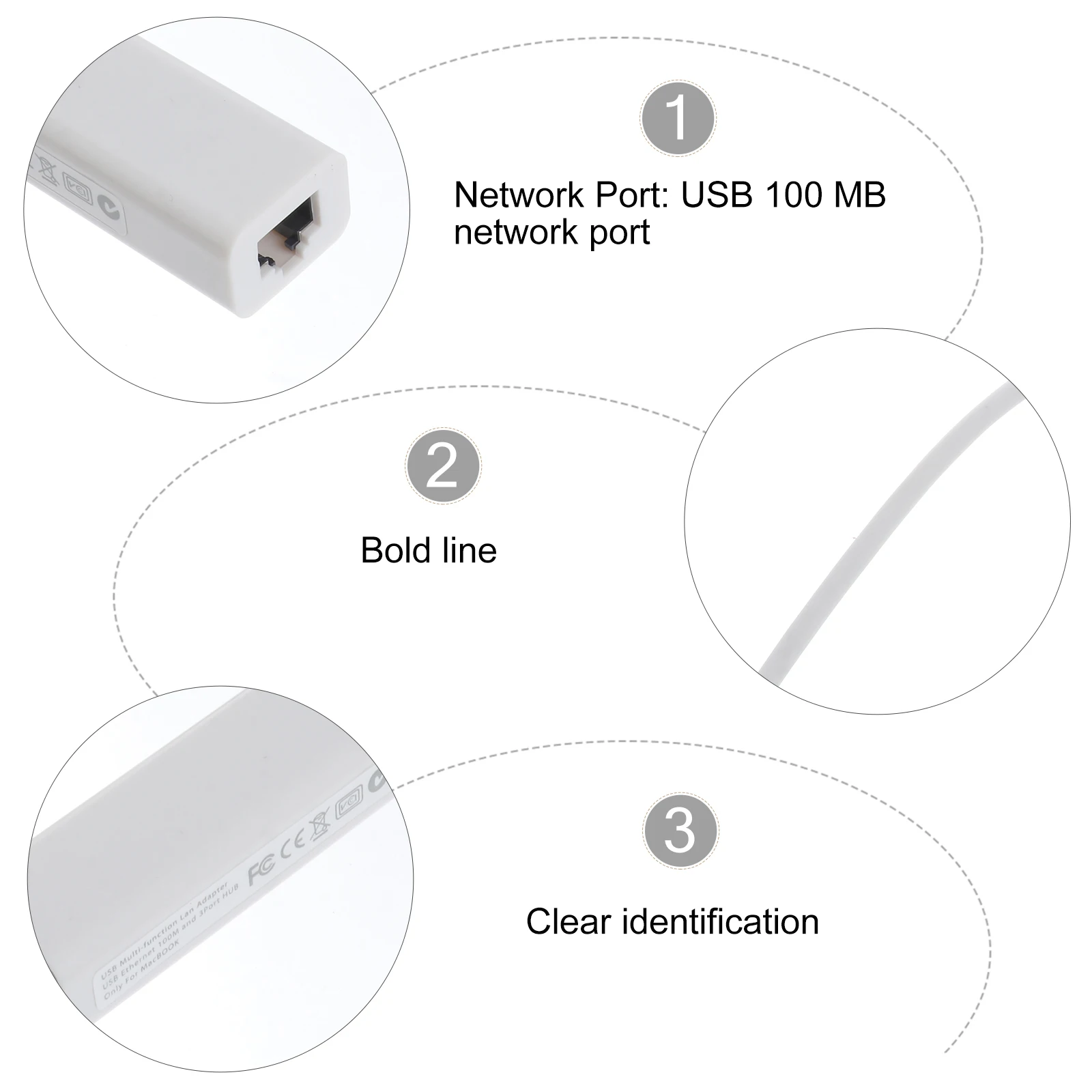 

2.0 Usb Adapter Premium Computer Docking Station Type Multi-Port Converter Network Cable Compatible With Multiple Systems