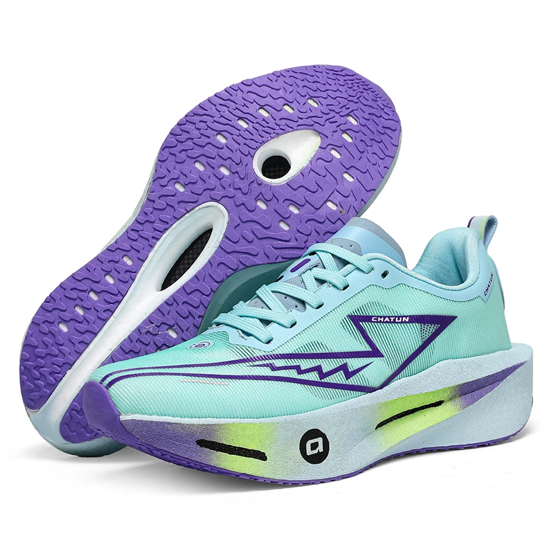 Zapatillas de running para hombre en oferta, con placa de carbono, ideales para maratón, deportivas, transpirables, ligeras, zapatillas deportivas cómodas para mujer