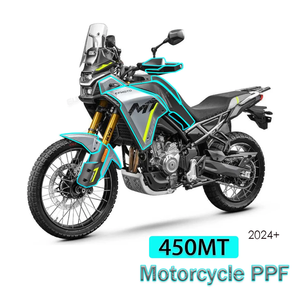 PPF For CFMOTO 450MT CF 450 MT TPU Paint Protective Film Motorcycle Accessories Bodykit Protection stickers on Handguard Tank24