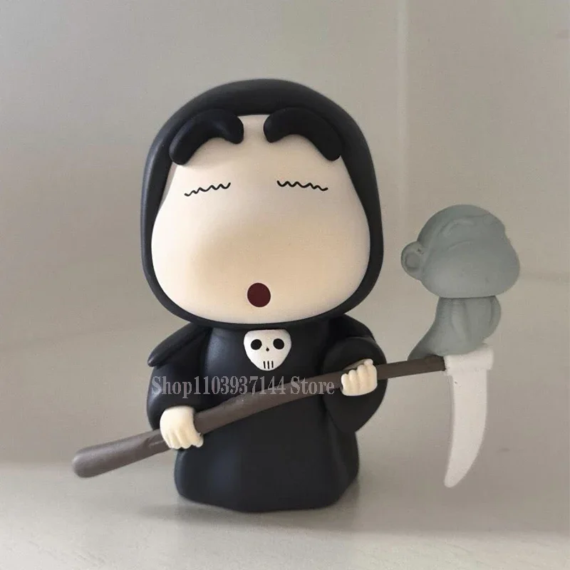 

10cm Crayon Shin Chan Toys Spectre Nohara Shinnosuke Figures COS Death Ghost Figurine Creative Dolls PVC Cute Halloween Gifts