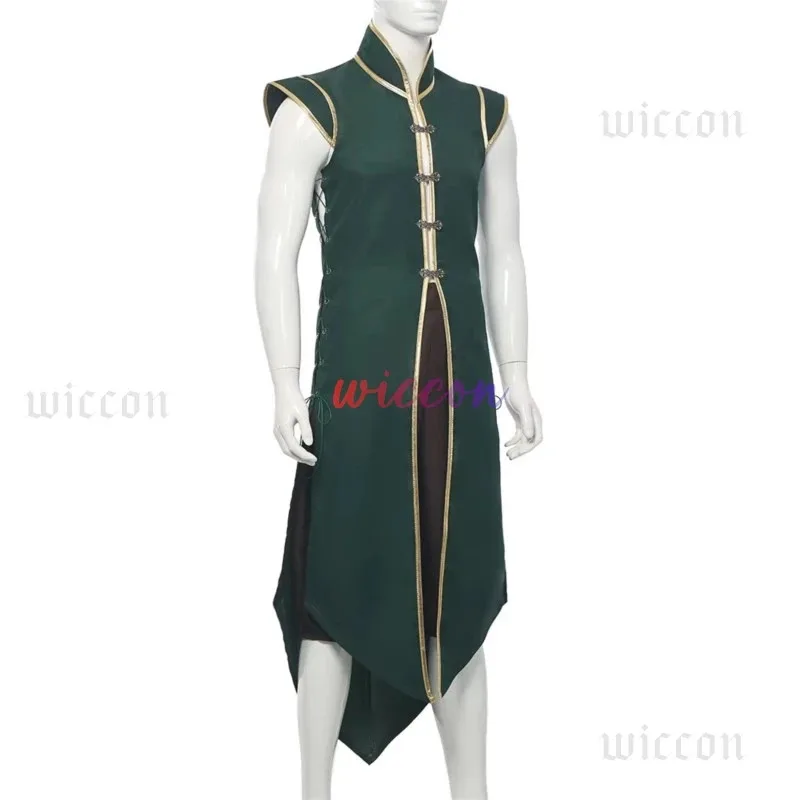 

asdh8@Mens Medieval Viking Vest Vintage Sleeveless Jacket Long Knight Surcoat Renaissance Black Green Red Waistcoat Costume Suit