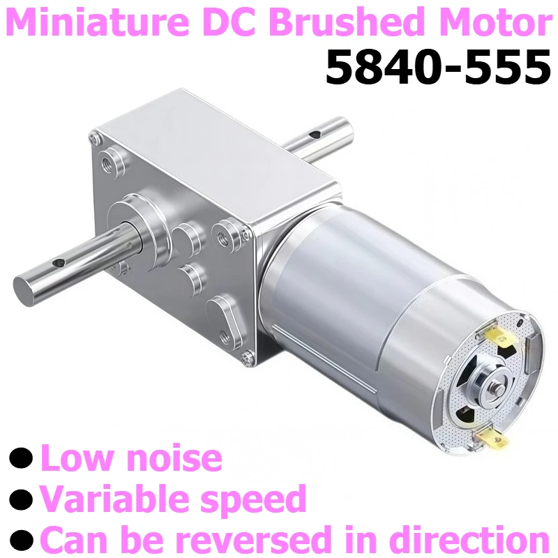 5840-555 Miniature DC Speed Reducer Motor, 12V/24V reversible and adjustable-speed motor