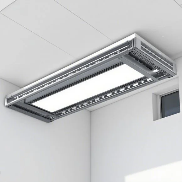 Elektryczny suszarka na pranie na balkon, sterowana głosem, zdalnie sterowana, podnoszona, automatyczna, inteligentna, ultracienka, teleskopowa suszarka na pranie.