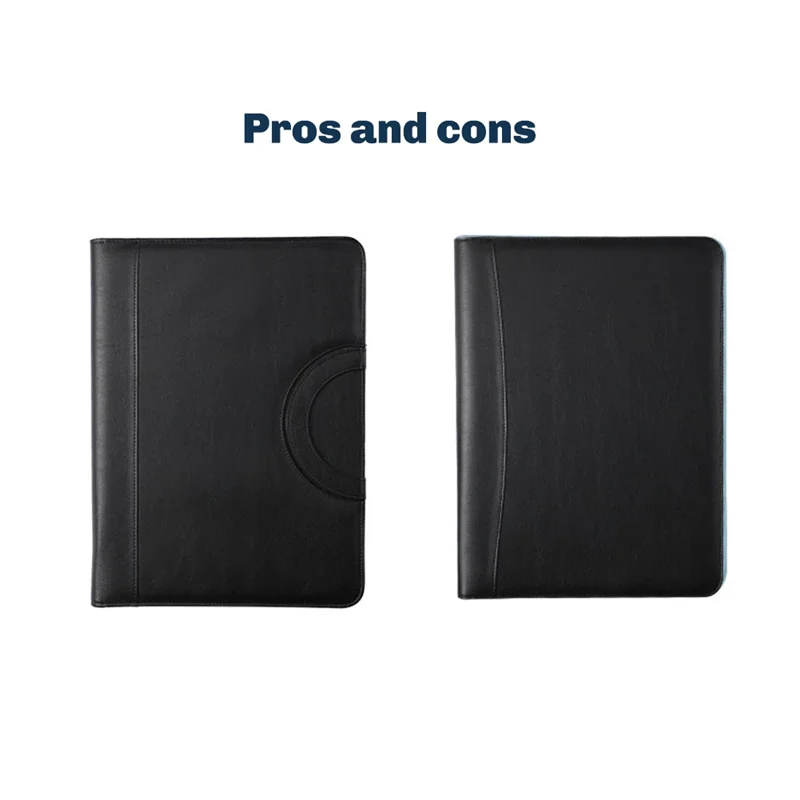 

Portable Business Padfolio Portfolio Case Contract File Folder A4 Conference Folder PU Leather Portfolio Folder