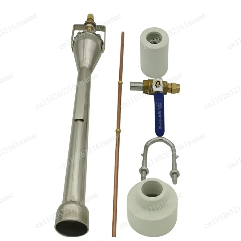 Gas forge burner kit venturi burner head casting iron with brass pipe for melting furnace burner