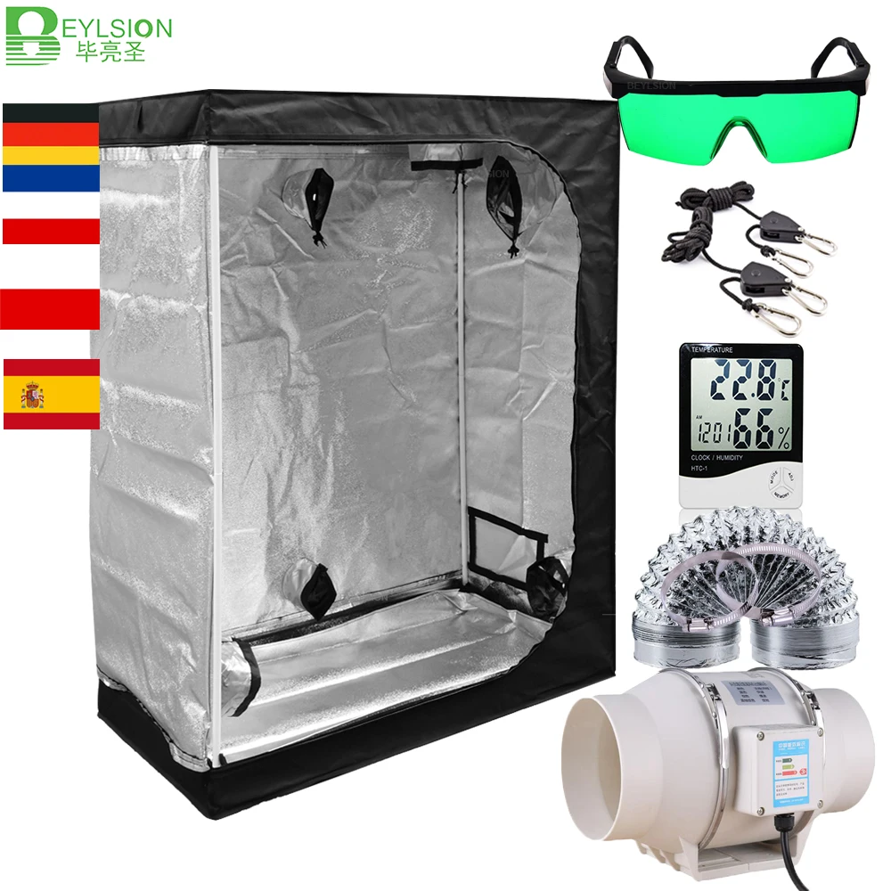 BEYLSION Grow Tent Grow Box With Fan And Filter Set Growbox 4inch 5 Inch 6 Inch 8 Inch For LED Grow Lamp Light For Plant Growth