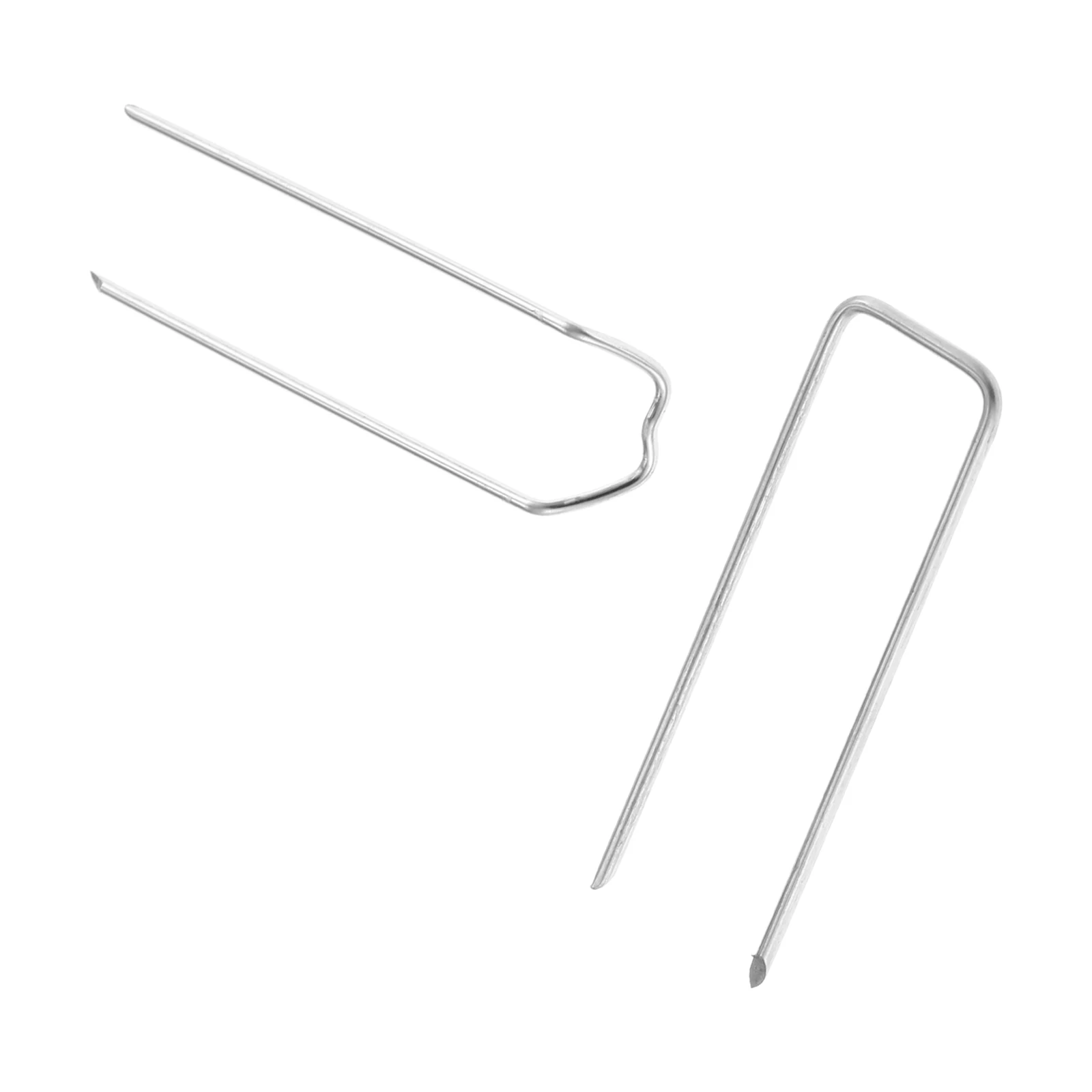 100pcs Galvanized M/U-Shaped Plant Greening Safety Pins Anti-Rust Buckle Flower Art Decoration Garden Vines Fixed Insertion Tool