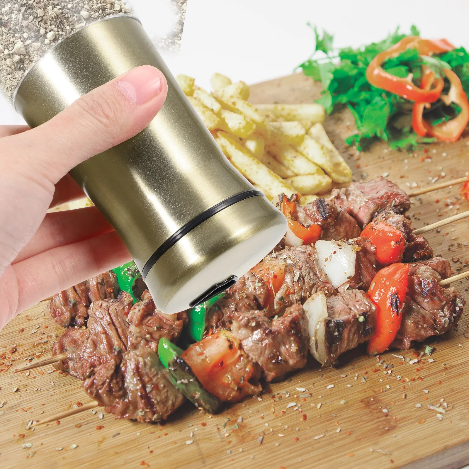 

Набор из 2-х кухонных емкостей для специй: солонки и перечницы, герметичные контейнеры для приправ из нержавеющей стали, многофункциональные для столовой