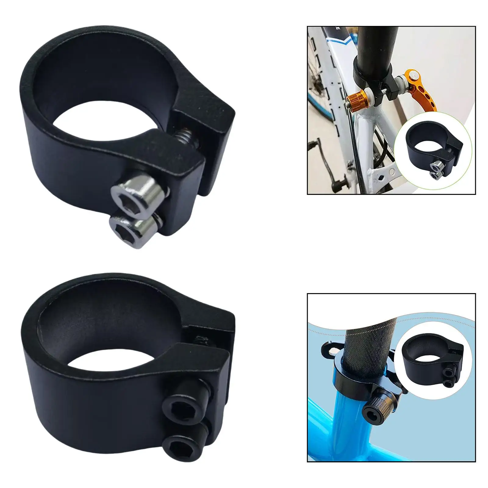 Bicycle Seat Post Clamp, Bicycle Saddle Clip Easy to Install High Performance