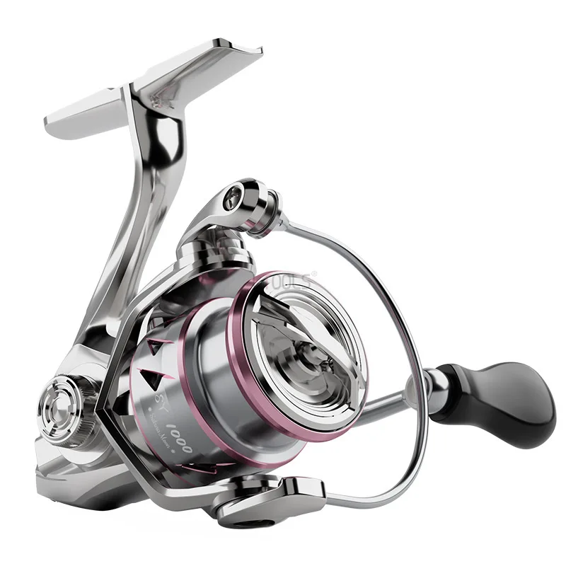 Spinning Fishing Reel 4KG Max Drag 5+1 Ball Bearings Aluminum Spool 5.2:1 Gear Ratio Carbon Fiber Drag Saltwater Fishing Coil