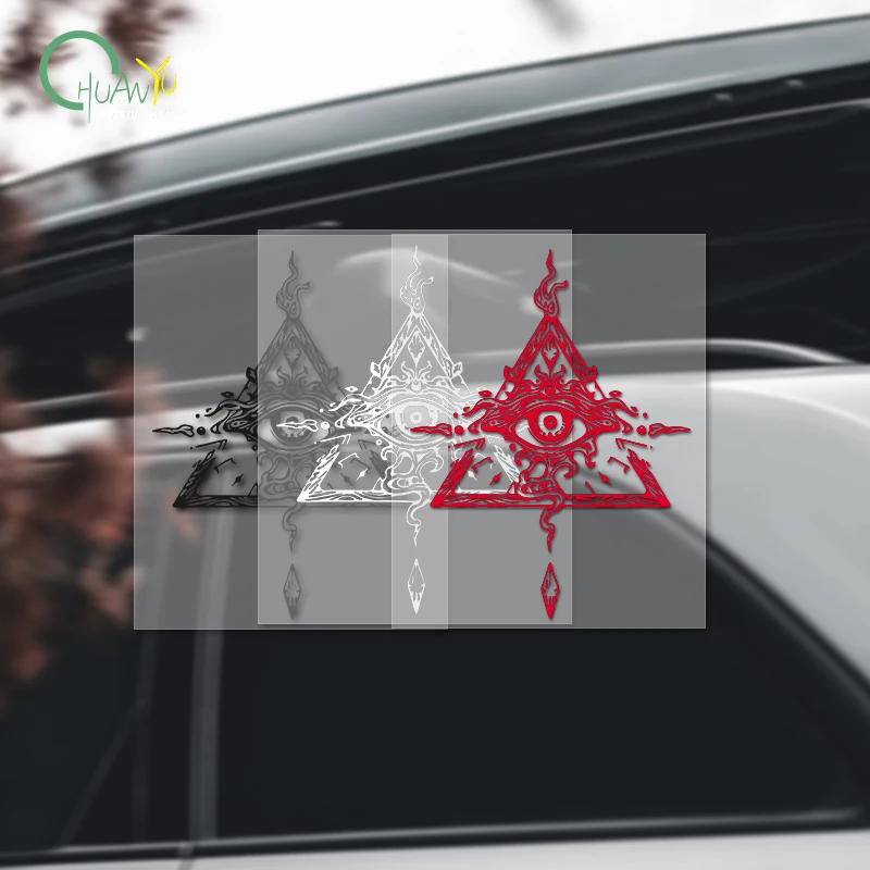 Personalized creative all-seeing eye car sticker, car and motorcycle scratch protection, waterproof reflective decoration sticke