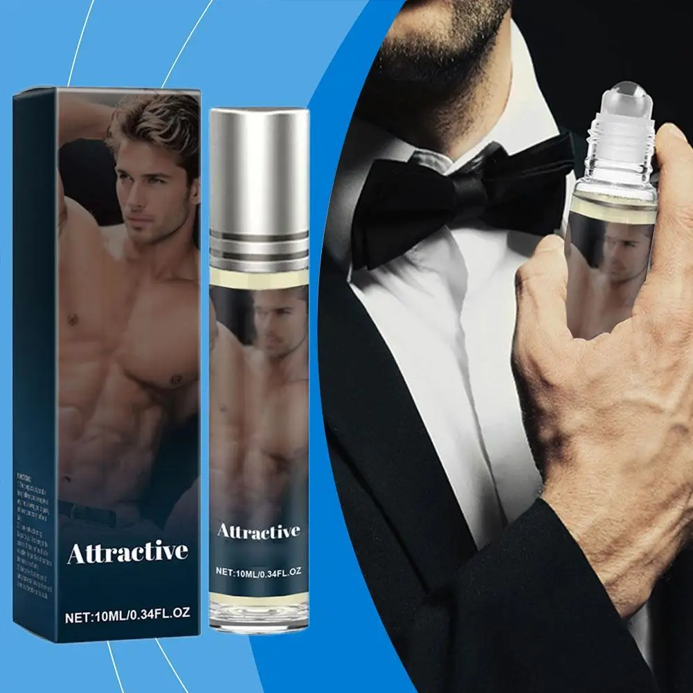 Men Charming Perfume 10ml Pheromone Infused Cologne Men's Perfume Body Fresh Attracts Women Long Lasting Fragrance Roller