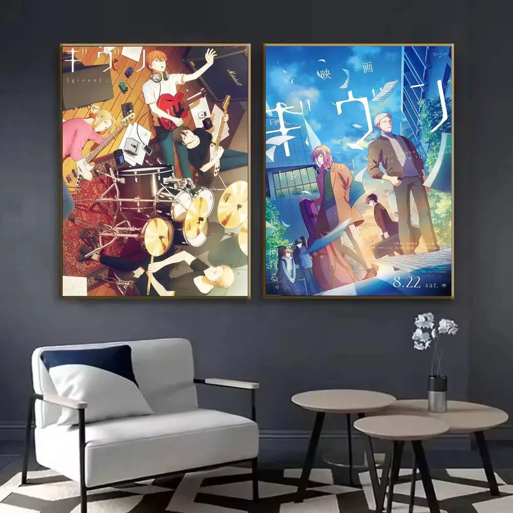 G-GIVEN Anime Japan Poster Waterproof Sticky Wall Art Print For Bedroom Living Room Hallway Bar Home Decor