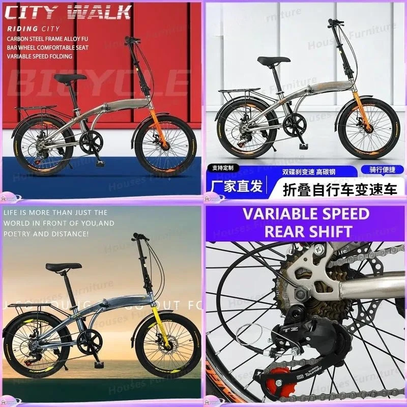 Cycling Commute Speed - Bicicletta Pieghevole da 20 Pollici a