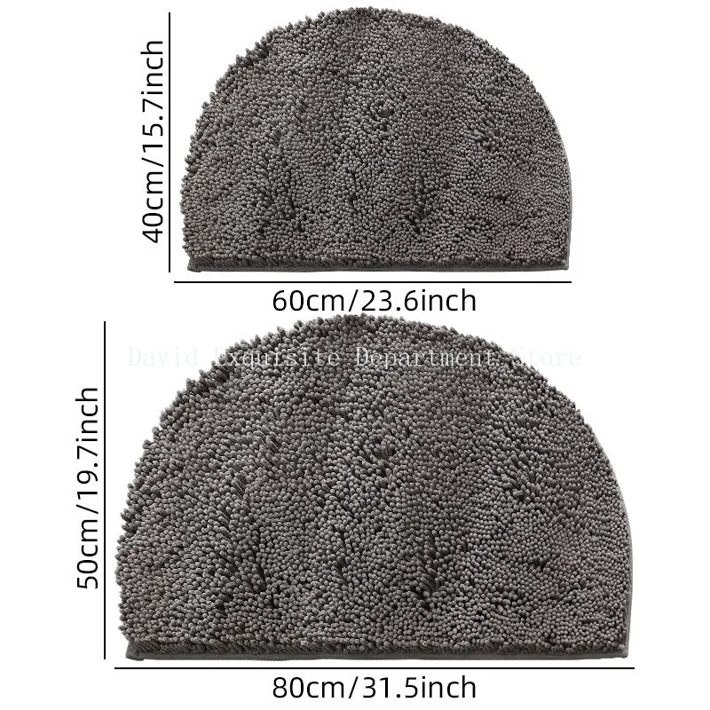 Mata łazienkowa imitująca kaszmir, gruba, półokrągła, antypoślizgowa, urocza, pluszowa mata pod drzwi.
