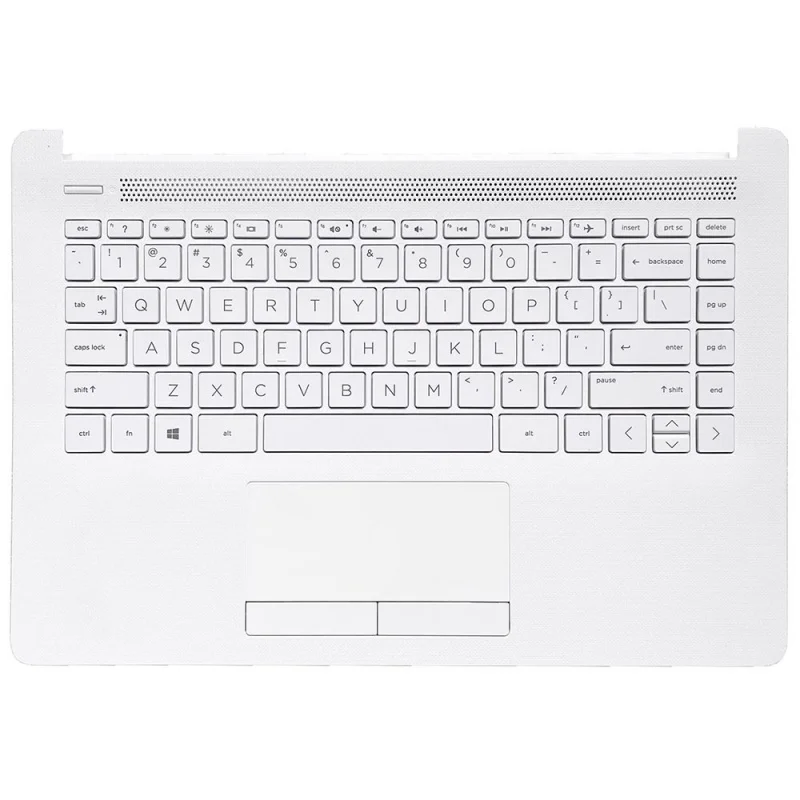 f   US Keyboard&PalmRest For HP 14-CM 14-CK L48211-001 mesh knit pattern White New