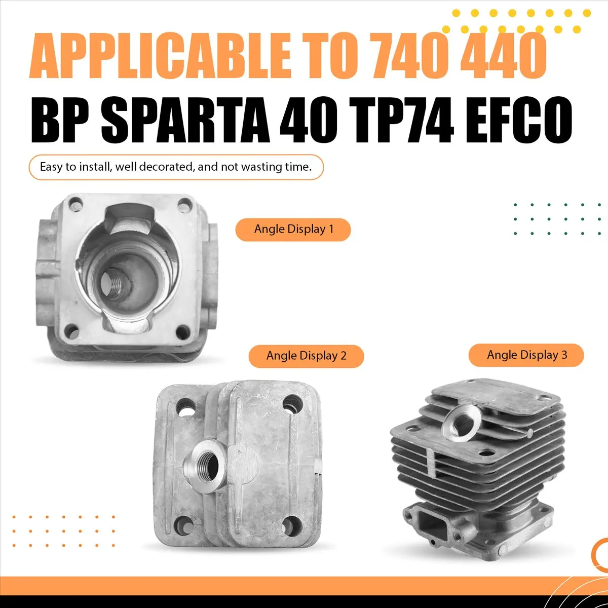 Goodprice Cylinder Piston Kit for Oleo-Mac 740 440 440BP SPARTA 40 TP74 EFCO 8400 8405 074000280 Cylinder Kit