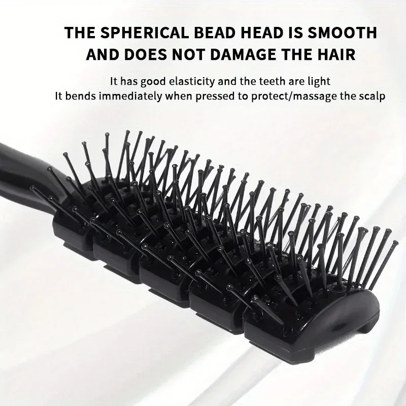 WANMEI Ribbed Comb for Men Boy Fluffy Hair Brush Salon Hairdressing Comb Massage Ribs Hair Comb Scalp Barber Hair Styling tools