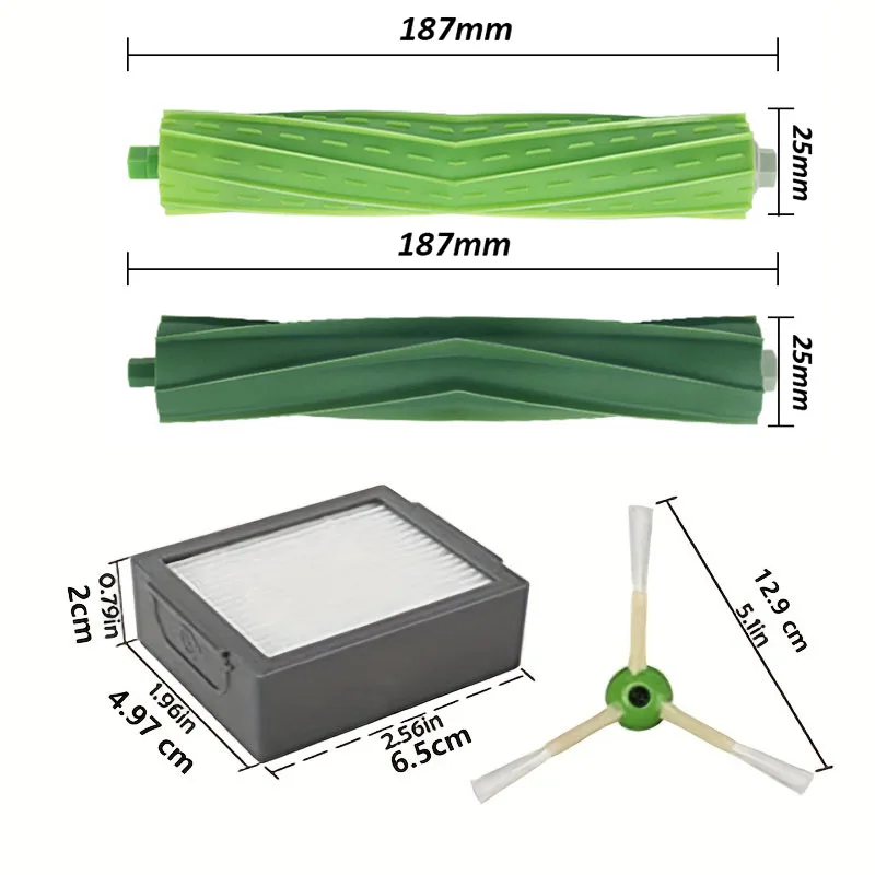 Pièces de rechange pour aspirateur robot Roomba I7, I8, E5, E6, I3, J7, I6, sac à poussière, brosse latérale principale, filtre Hepa