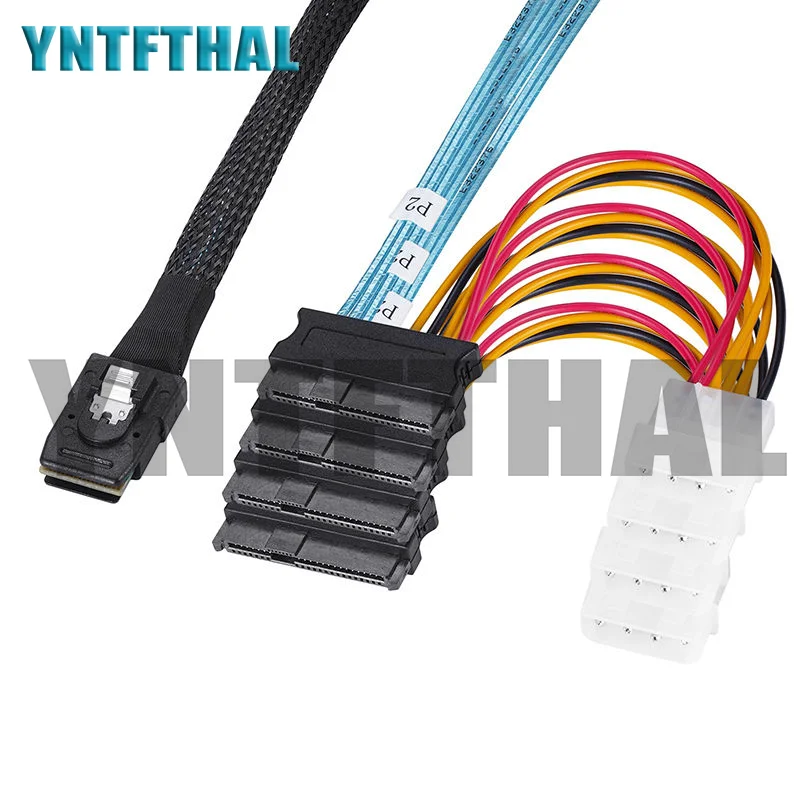 SAS Mini HD 1M /100CM SFF-8643 ke kabel SFF-8482 SFF8643 4x 29Pin SFF8482