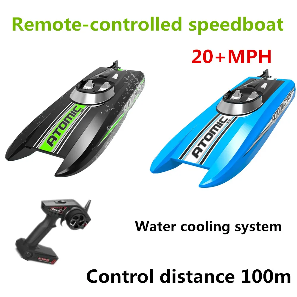 

RC Boat 30 KM/H Professional Remote Control High Speed Racing Speedboat 15 Minutes Water Cooling System Water Toy Boat RTR