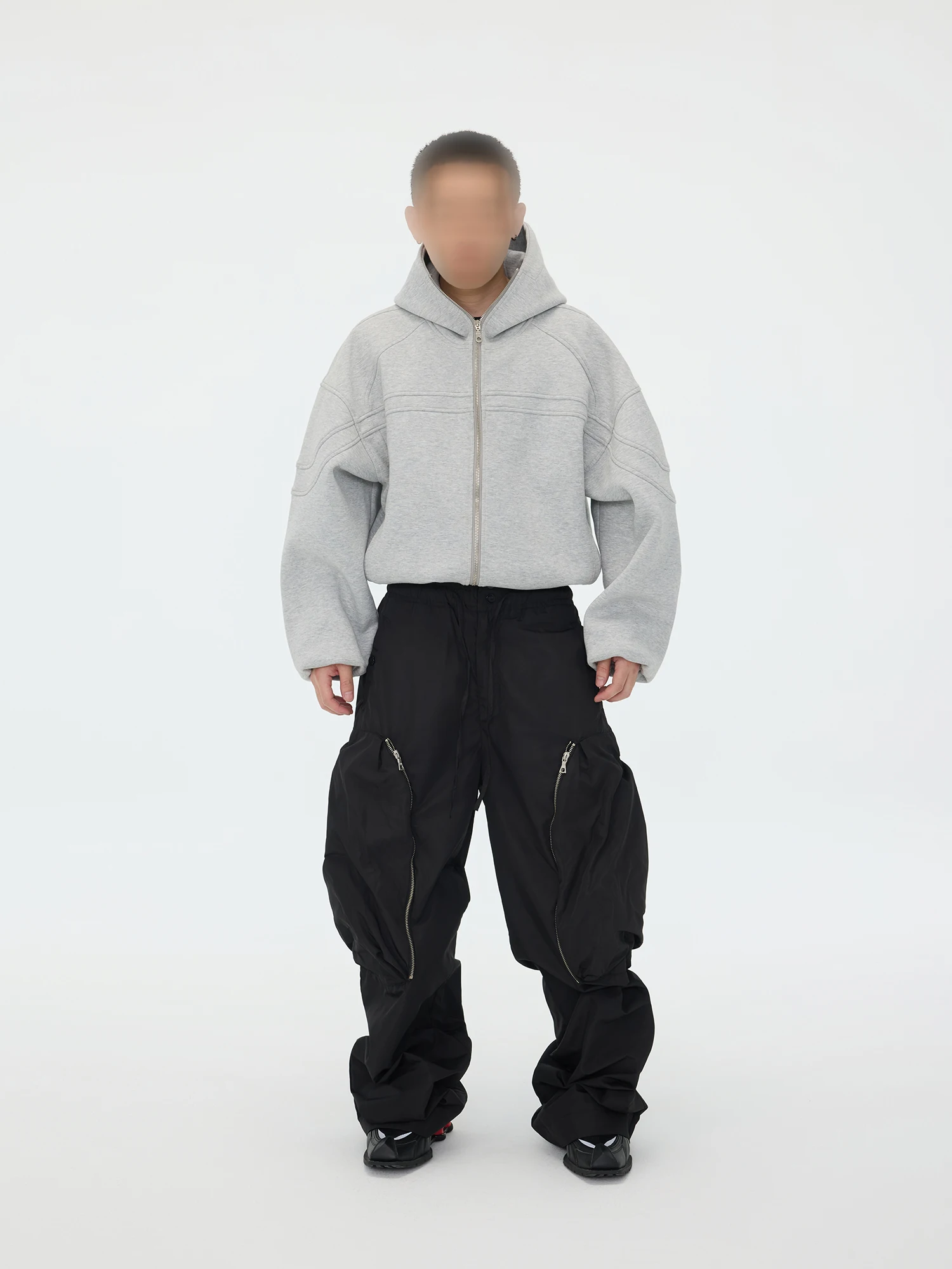 

Mammoth 600g Heavyweight Hooded Open Cardigan Biker Sle Split ey High-End Sweatirt Youth Streetwear Autumn Winter Men's...
