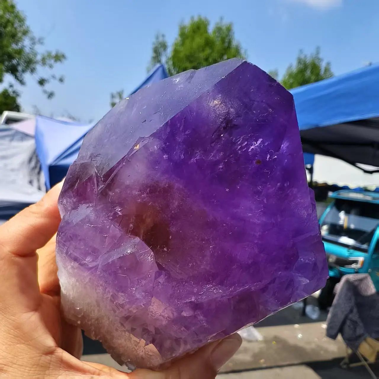 Natural Himalayan Amethyst Backbone, Amethyst Single Tip, Ore Cluster, Mineral Healing