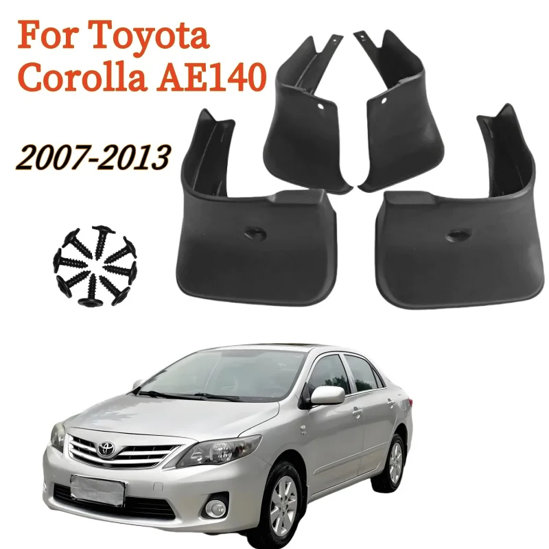Брызговики для Toyota Corolla AE140 2007-2013, брызговики на крыло, автомобильный стиль, передние и задние 2008 2009 2010 2011 2012 Брызговики для Toyota Corolla AE140 2007-2013, брызговики на крыло, автомобильный стиль, передние и задние 2008 2009 2010 2011 2012