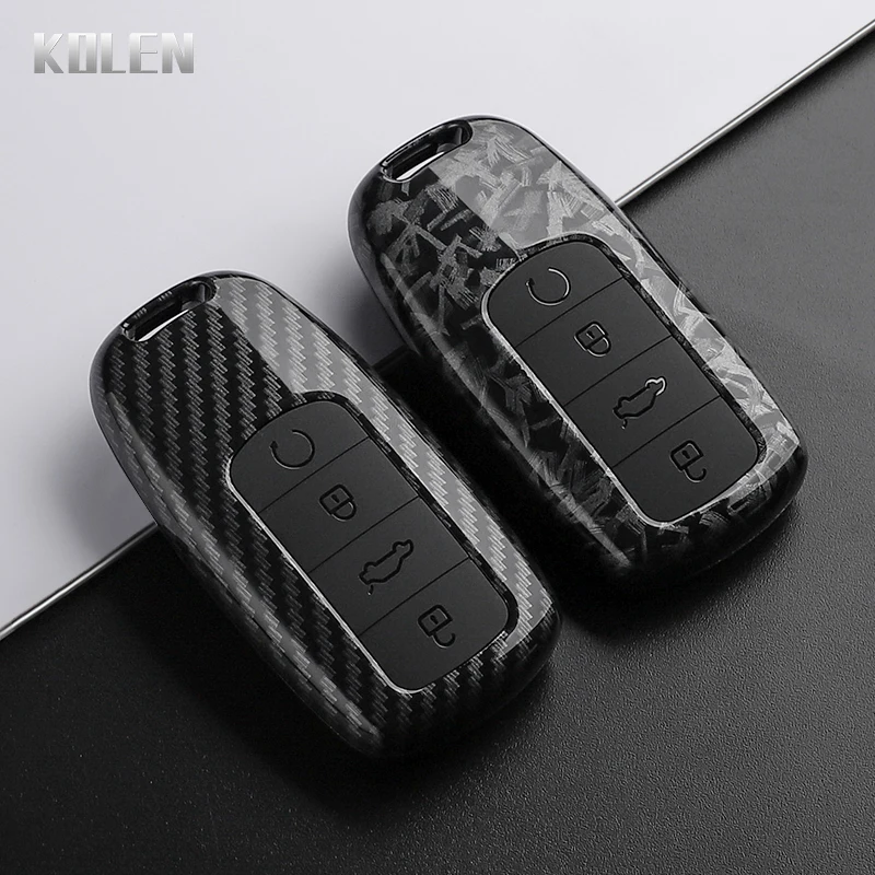 ABS Carbon Fiber Style Car Key Case Cover For Chery Omoda 5 C5 Tigo 7 8 Pro Max Tigo 7 8 Plus Arrizo 5 Plus Key Protection Shell