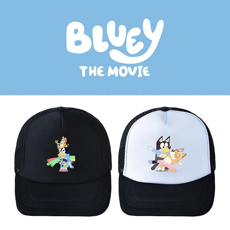 Anime Bluey And Bingo Czapka z daszkiem Dog Family Cartoon Character Printed Czapki Outdoor Sun Hat Rozmiar Regulowany Dziecko Dorośli Kapelusze