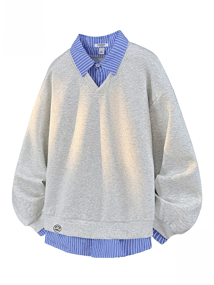 

Мужская толстовка Paul Frank свободного кроя с длинными рукавами, повседневная, из полиэстера, удобная, осенне-весенняя, новинка, с принтом обезьяны