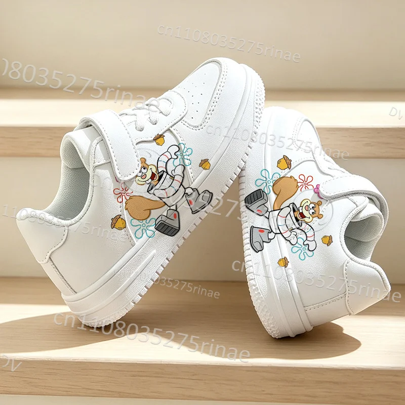 S-SpongeBobs Cartoon Printing S-Sandy Cheekss boys girls comfortable breathable Four seasons universal Board Shoes kids Gift