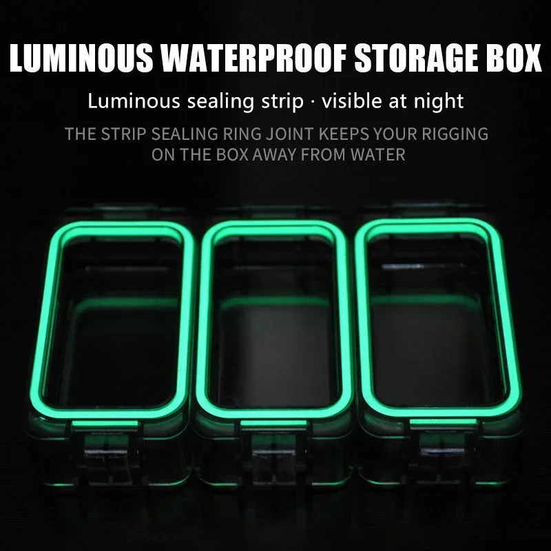 1/3Pcs Waterproof Fishing Tackle Box Luminous Lure Hook Storage Case Expandable Fishing Tool Organizer With Magnetic Function
