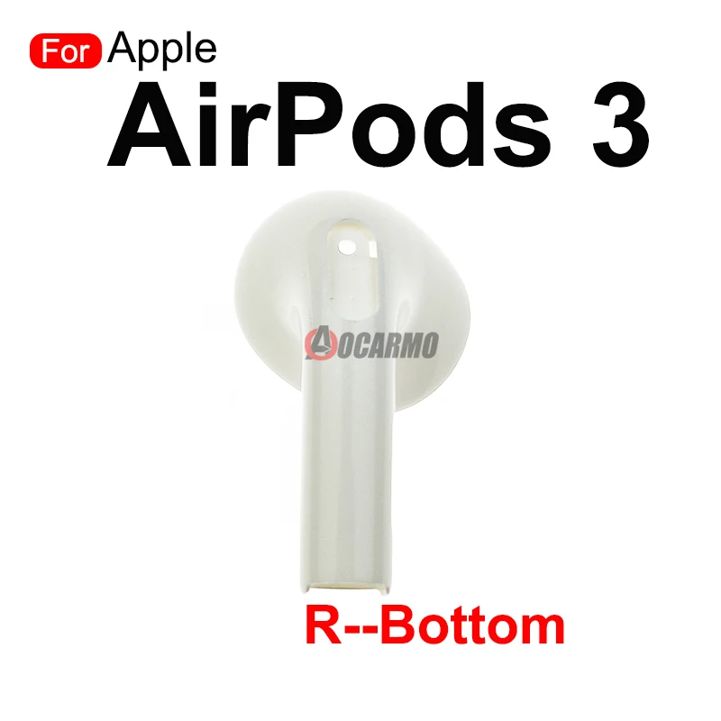 Aocarmo For Apple AirPods 3 Earphone Complete Housing Shell Top Bottom 4 IN 1 Full Set Case