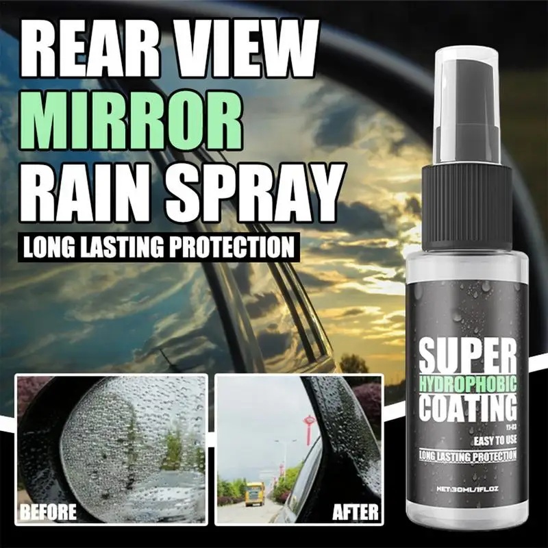 Car Glass Spray 30ml Rain Prevention Coating Spray Rain Remover Anti Rain Spray For Window Windshield