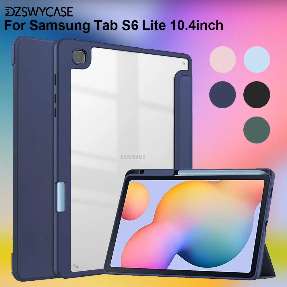 Case for Samsung Galaxy Tab S6 Lite 10.4 Inch 2024/2022/2020, with Pencil Holder, Support Auto Sleep/Wake Cover