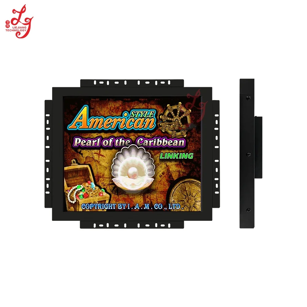 2026 Premium 19 Inch Pearl Caribbean Infrared Gaming Monitor 3M RS232 Touch Screen Coin Payment Online Model Factory Price Metal