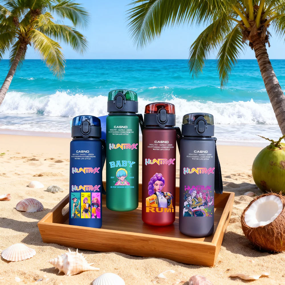 

Охотники HUNTR/X Rumi Mira Zoey Jinu Celine Пластиковая чашка для воды Бутылка для гурманов Детские подарки 560 мл Анимированный фильм KPop K-Pop: Демон