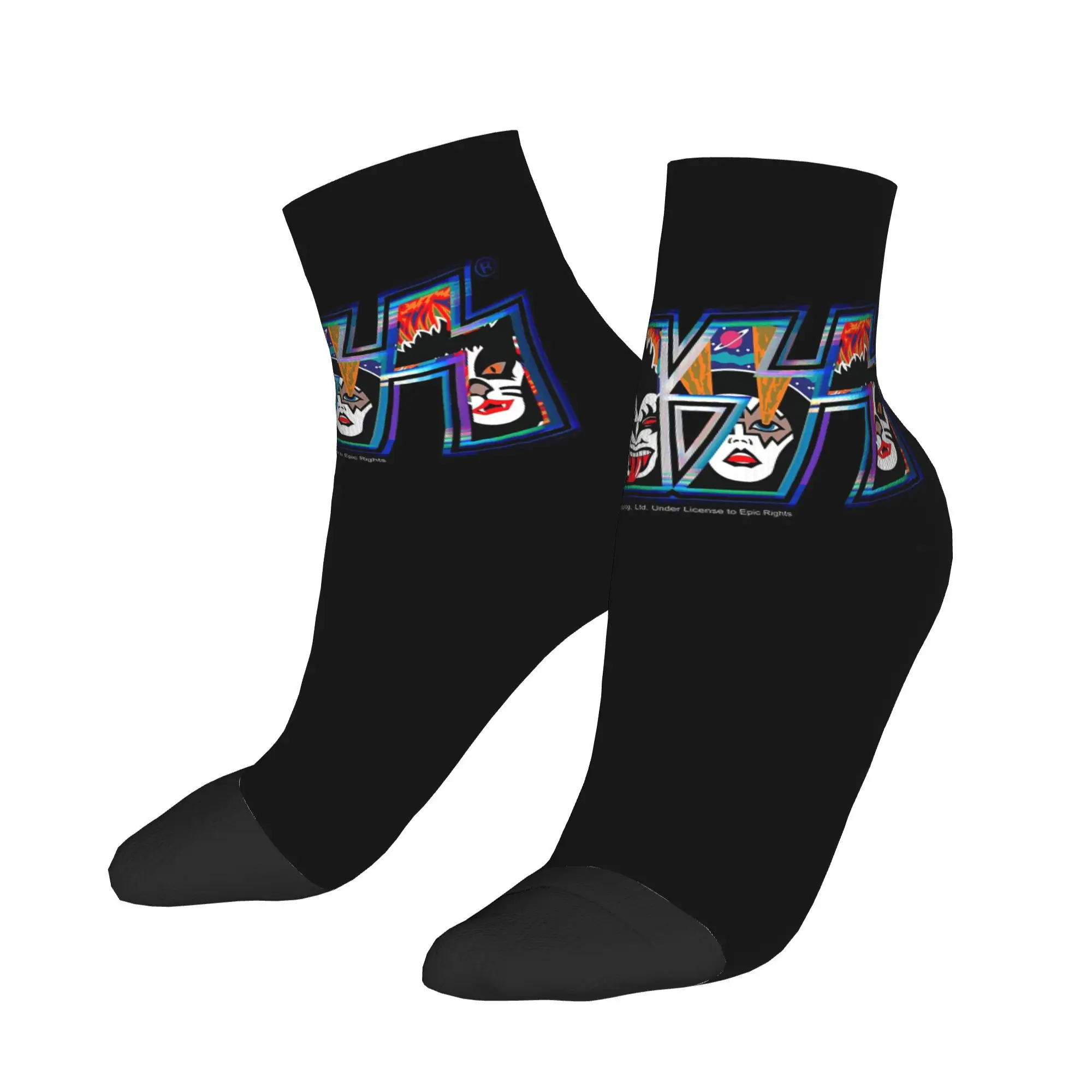 

Kiss Rock Band Retor Socks Harajuku Sweat Absorbing Stockings All Season Socks Accessories for Man's Woman's Christmas Gifts