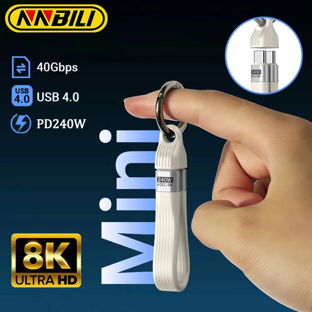 NNBILI USB4 Typ-C-Kabel für iPhone 15 16 Thunderbolt 3/4 USB C auf Typ C 40 Gbit/s PD 240 W Ladekabel für SSD Laptop MacBook