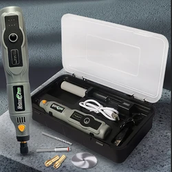 USB Cordless Drill Mini Wireless Engraving Polishing Pen Rechargeable Removable Battery Engraving Woodworking 3 Speed