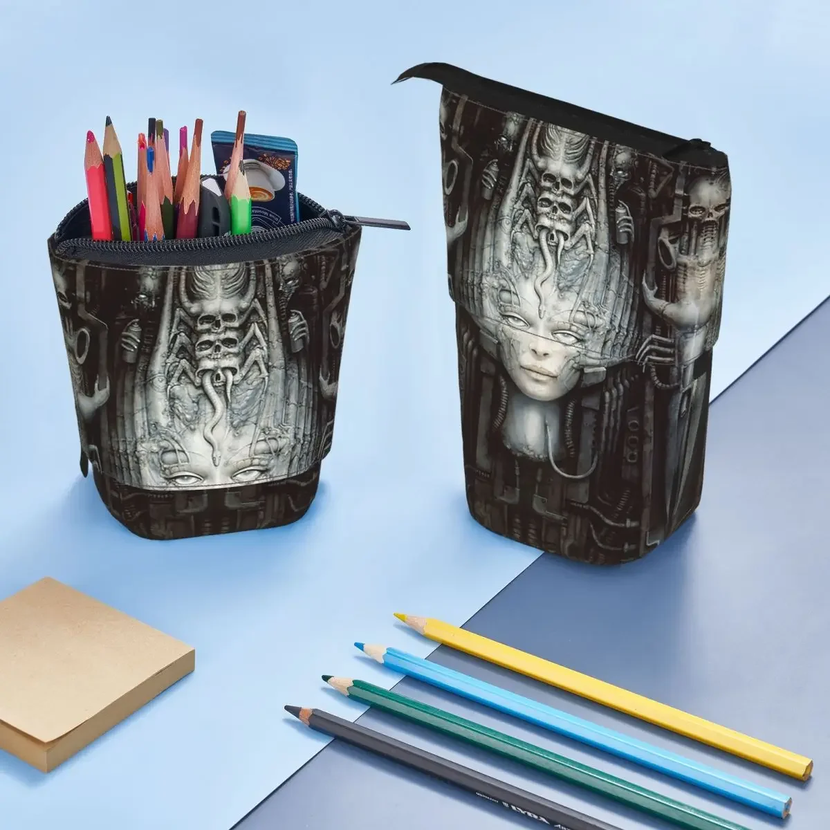 Hr Giger - Li - Painting Reversible Pencil Case for Boys Girls Gifts Pen Box Pencil Bag Stationery Supplies Pen Holder Bag