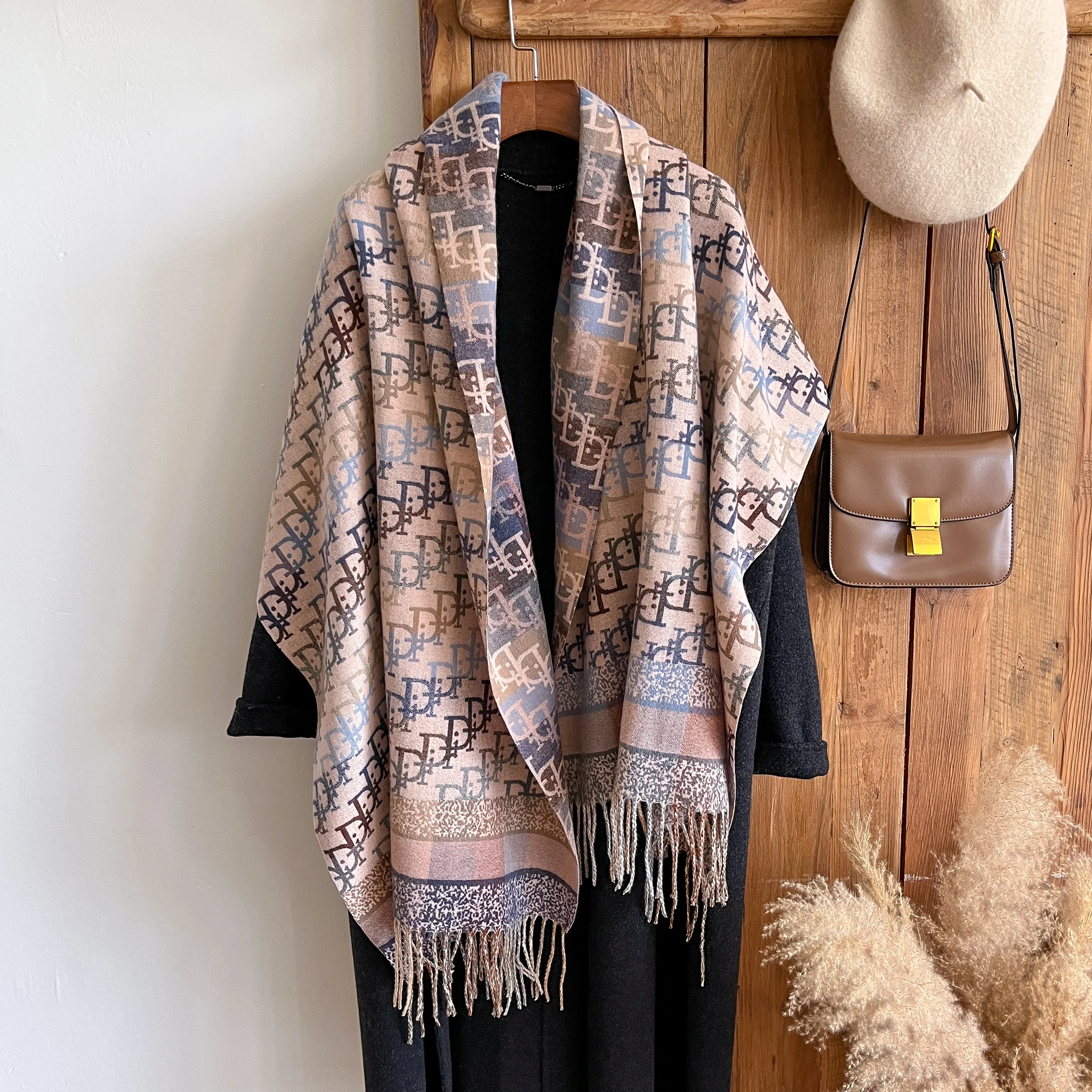 Winter Neue Marke Nationalen Stil Paisley Design Dicke Pashmina Warme Schal Lange Quaste Druck Schal Frauen Halten Warme Poncho Stolen – Detail 9